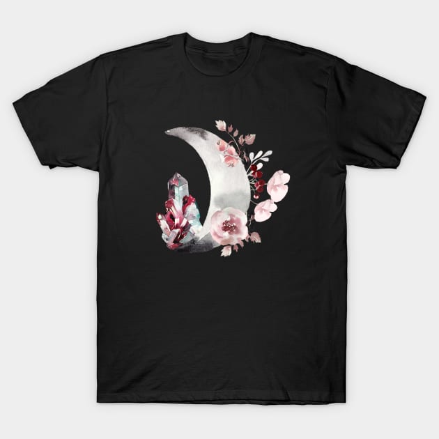 Moonlight Crystal Spell T-Shirt by starcitysirens